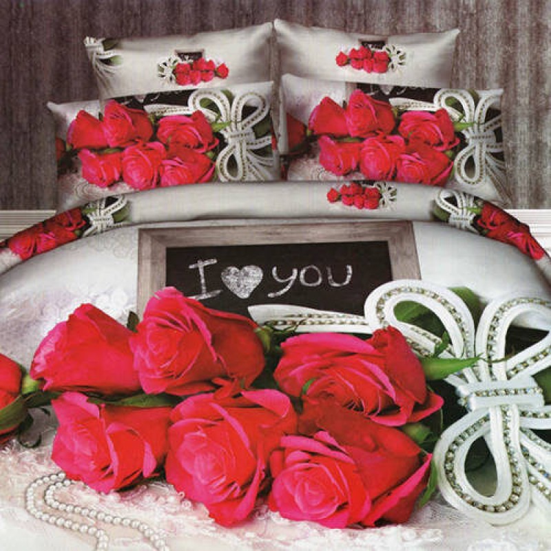 Lenjerie de pat digital print 3D (LOVE 2)